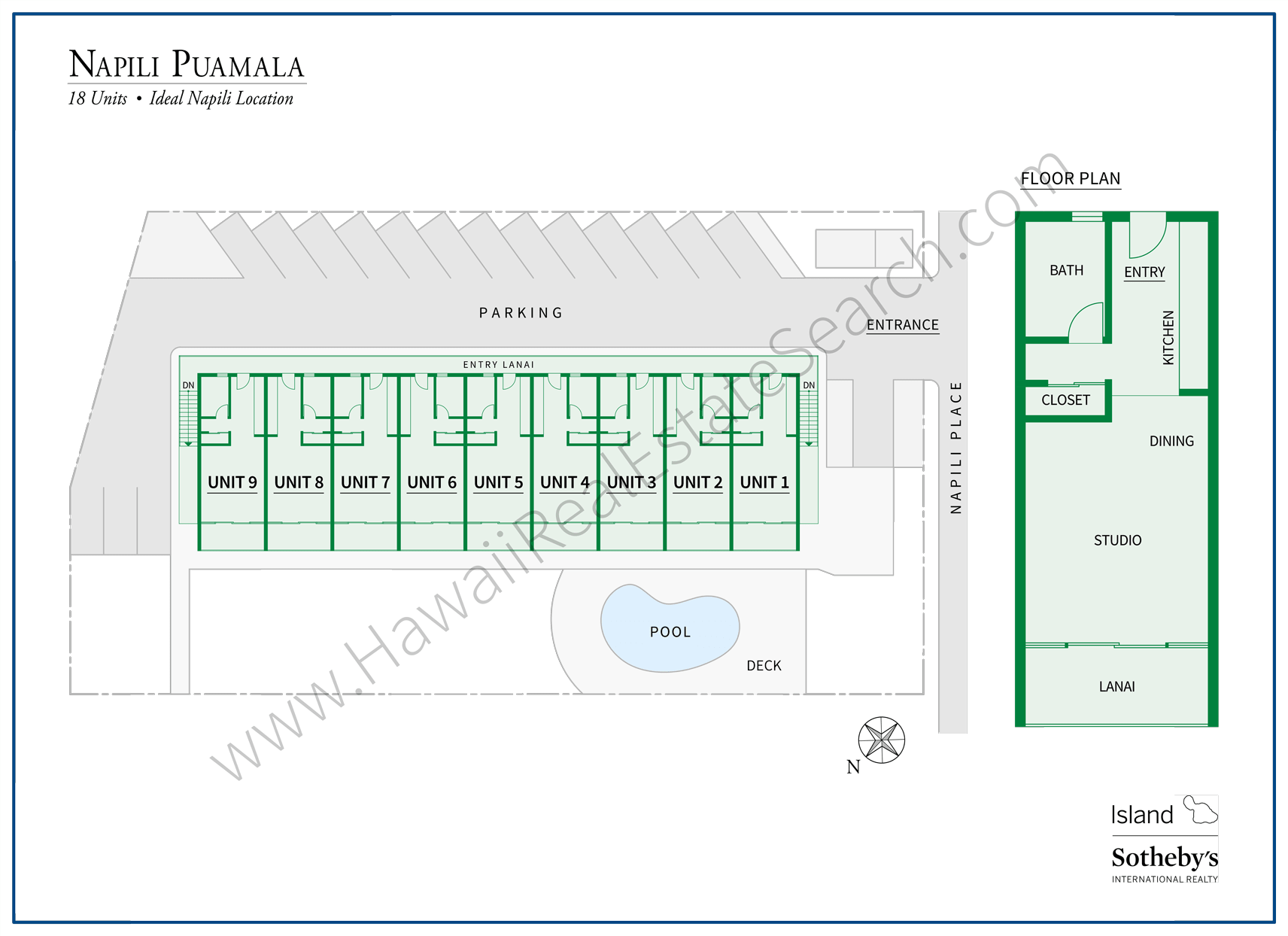 Napili Puamala Map and floor plan